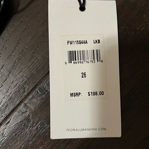 7 for all man kind jeans - NEW WITH TAGS - size 26